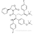 3 - [(2R, 5S) -5- (4-fluorophényl) -2 - [(S) - [(4-fluorophényl (amino)]] [4- [triméthylsilyl] oxy] phényl] méthyl] -1- oxo-5 - [(triméthylsily) -oxy] pentyl] -4-phényl- (4S) -2-oxazolidinone CAS 272778-12-8